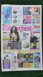Hürriyet Cumartesi Gazete 25 Haziran 2016 Megan Fox,Juliette Binoche,Hakan Gence,Ümit Besen,Adam Fawer,Ayşe Arman,Gülşen,Deniz Türkali,Serenay Sarıkaya,Banu Alkan,Hülya Avşar,Cem Yılmaz,Cicişler,Mehmet Günsur Vodafone Reklamı,Migros Reklamı