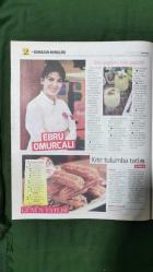 Hürriyet Kelebek 2 Gazete 29 Haziran 2016 Türkiye'nin En İyi Şeflerinden Ramazan Menüleri,Ebru Omurcalı,Kıtır Tulumba Tatlısı,Erişteli Mercimek Çorbası,Tırtır Baklava,Fasulyeli Tavuk Sote,Sebze Böreği,Yoğurtlu Semizotu Çorbası,Otlu Enginar Bulgur Pilavı,Biberli Doğrama,Ezme Mercimek Çorbası,Düğün Pilavı,Tepsi Pidesi