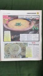 Hürriyet Kelebek 2 Gazete 29 Haziran 2016 Türkiye'nin En İyi Şeflerinden Ramazan Menüleri,Ebru Omurcalı,Kıtır Tulumba Tatlısı,Erişteli Mercimek Çorbası,Tırtır Baklava,Fasulyeli Tavuk Sote,Sebze Böreği,Yoğurtlu Semizotu Çorbası,Otlu Enginar Bulgur Pilavı,Biberli Doğrama,Ezme Mercimek Çorbası,Düğün Pilavı,Tepsi Pidesi