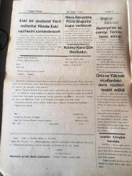 KÜTAHYA TAVŞANLI  POSTASI GAZETESİ YEREL TAŞRA BASINI-   30 Nisan 1962- YIL :13 SAYI :731- İstanbul- Kütahya Yüksek Talebe Yurdu Törenle Açıldı - Tunçbilek te  Müsamere  -Spor Kasımpaşa Futbol Takımı  Kütahya da - Siyaset Adamı  F. Lütfü  Karaosmanoğlu - Eski  bir skotland  yard  müfettişi  filminde  eski  vazifesini  canlandıracak - Hava Savunma Füze Grubuna Kupa Verilecek - Memleket  Haberleri : Japonya da bir camiyi  Türkler  tamir ettirdi -   Orta ve Yüksek Okullardaki  Ders Saatleri  Tespit Edildi -