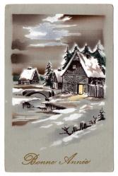 Efemera - ORİJİNAL VİNTAGE YENİ YIL ( YILBAŞI ) KARTPOSTAL ( Arkası Pullu, Mektuplu )   Yüzyıl Başları - kitantik - kitaLog