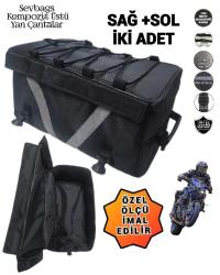 Sevbags Motorsiklet Kompozit Üstü Yan Çantalar Sağ Sol İki Adet
