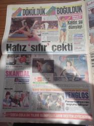 Hürriyet Gazetesi - 28 Temmuz 1992 - Haydi Naim Süleymanoğlu Kaldır Şu Dünyayı - Hafız Süleymanoğlu Sıfır Çekti - Kim Demiş Metin Tekin Duruyor Diye - Metin Körler - TURBAN'ın Torpilli Genel Müdürü Ömer Bilgin - Rauf Denktaş'ın Verdiği Haritada Toprak Oranı Fazla Çıkmış - Cumhurbaşkanı Turgut Özal'ın Kızı Zeynep Özal İle Butikçi Adnan Güngör'ün Nişanı - Kürtlerin Saddam'ı Devirme Planı