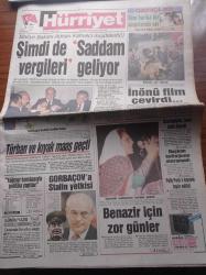 Hürriyet Gazetesi - 26 Ekim 1990 - Tekvandocular Köşeyi Döndü - Cumhuriyet Kupası Güreş Turnuvası - Metin Aşık - Rıdvan Dilmen İçin Mevlit Okutuldu - Şimdi De Saddam Vergileri Geliyor - Maliye Bakanı Adnan Kahveci - Türban Ve Kıyak Maaş Geçti - Gorbaçov'a Stalin Yetkisi - Benazir Butto İçin Zor Günler - Erdal İnönü Film Çevirdi - Fatma Girik
