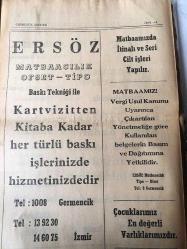 AYDIN  GERMENCİK GAZETESİ YEREL TAŞRA BASINI  -  1 Temmuz 1985-  YIL:14 SAYI :1101  -Gübre Fiyatları Düşürüldü - Temel gıda maddelerinden  bir yıl daha kdv  alınmayacak -  Herkese Faturalı Yaşam  -Yeni  İhracat - Dünyanın  en büyük  300 bankası arasına Türkiye  den  sadece Ziraat  Bankasına  girdi -