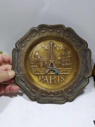 P13----PİRİNÇ RENGİ KAPLAMA METAL PARİS DUVAR TABAĞI