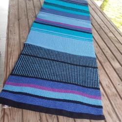 Antika - Guatemala El Dokuma Runner Mor,Yeşil,Mavi,Turkuaz renklerde. - kitantik - kitaLog