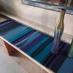 Guatemala El Dokuma Runner Mor,Yeşil,Mavi,Turkuaz renklerde.