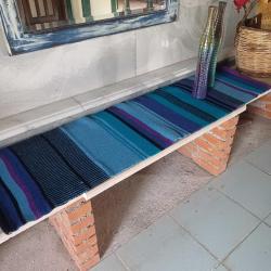 Guatemala El Dokuma Runner Mor,Yeşil,Mavi,Turkuaz renklerde.