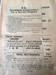 HAKKARİ  HAKARİ SESİ  YEREL TAŞRA BASINI  -  3 Kasım 1966 -YIL :3 SAYI :1253-Amerikalı personellere adliyede imtiyaz tanınmıyor - Bondun evine gelen adam eski tanıdığı  Nato genel  karargahına mensuptur- T.C Bayındırlık  Bakanlığından  Yapı ve  İmar İşleri  Reisliğinden -