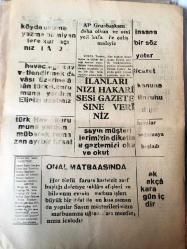 HAKKARİ  HAKARİ SESİ  YEREL TAŞRA BASINI  -  7 Kasım 1966 -YIL :3 SAYI :1250 -CHP 'li  işnan Vartoluların  bütün yardım isteklerini dün reddetti- CHP yüksek haysiyet divanı Ecevitçiler kazandı -