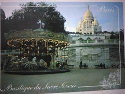 ŞEHİR KARTPOSTALI-FRANSA/PARİS SACRE COEUR BASİLİKASI GÜNDÜZ GÖRÜNTÜSÜ,ARKASINA YAZILMAMIŞ,RENKLİ, 11 X 15 CM EBADINDA - 1950'LER, 1960'LAR, 1970'LER, 1980'LER