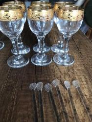 Altın Yaldızlı Abka Kristal Takım