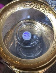 Altın Yaldızlı Abka Kristal Takım