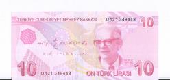 9.EMİSYON 10 LİRA GÜZEL NUMARA MERDİVEN (349-449) KAĞIT PARA ÇİL / 197