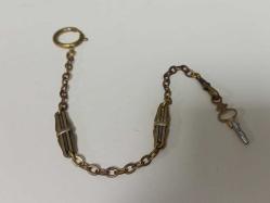 Antika Cep Saati Kösteği ve Anahtarı