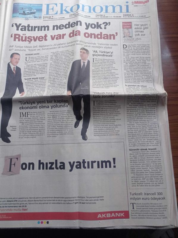 Milliyet Gazetesi 24 Eylül 2004 Elvir Boliç Galatasaraylı  