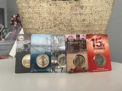 1 Türk Lirası (TL) Hatıra Para Seti (Özel Kapamalarında) - Toplam 8 adet