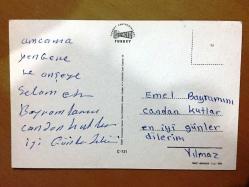 ÇİÇEK KARTPOSTALI, BİRBİRİNDEN GÜZEL PEMBE VE KIRMIZI GÜLLER, ARKASI YAZILI, RENKLİ, 11 X 15 CM EBADINDA - 1940'LAR, 1950'LER, 1960'LAR, 1970'LER 1980'LER