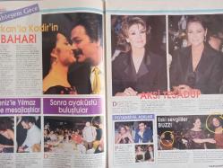 Hafta Sonu Sosyete ve Magazin Dergisi - 16 Mayıs 2001 - Sayı 20 - Türkan Şoray - Kadir İnanır - Revan Sadıkoğlu - Hande Demir- Serhat Soysal - İrem Gören - Ayşe Soysal - Mustafa Taviloğlu - Nezahat Taviloğlu - Ayşe Azizoğlu - Nilgün Dumanlı - Rukiye Gazioğlu - İbrahim Tatlıses - Sibel Can - Hülya Avşar - Reha Muhtar - Harika Avcı - Seda Sayan - Kenan İmirzalıoğlu - Muazzez Ersoy - Dursun Karadağ - Defne Samyeli - Sevim Emre - Orhan Gencebay - Petek Dinçö - Ece Erken - Esra Ceyhan - Mehmet Ali Erbil - Kenan Işık - Gülben Ergen - Reha Muhtar - Yılmaz Erdoğan - Öykü Serter - Şenay Akay - Eylem Şenkal - Melis Ersoy - Simla Türker - Merih Turan - Müjde Tezcan - Nilüfer Gazioğlu - Şebnem Pendek - Gökhan İleri - Aydan Kerestecioğlu - Ornella Lohner - Berna Gürel - Mehmet Tuna - Semra Tümen - Alev Komili - Nokia 8210 Telefon Reklamı fotoğraf ve haberi - Dergi Tam Değildir Sadece 16 Sayfası Mevcuttur-