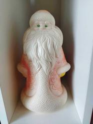 SOVYET KAUÇUK (LASTİK) VİNTAGE DED MOROZ (NOEL BABA) FİGÜR OYUNCAK BİBLO BEBEK 22 CM