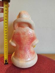 SOVYET KAUÇUK (LASTİK) VİNTAGE DED MOROZ (NOEL BABA) FİGÜR OYUNCAK BİBLO BEBEK 22 CM
