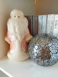SOVYET KAUÇUK (LASTİK) VİNTAGE DED MOROZ (NOEL BABA) FİGÜR OYUNCAK BİBLO BEBEK 22 CM