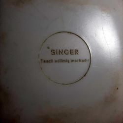 Vintage Singer Tabak, Dekoratif Tabak Plastik Mika