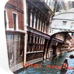 Vintage Venedik Hatırası Plastik Resimli Tabak