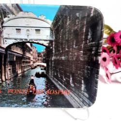 Vintage Venedik Hatırası Plastik Resimli Tabak