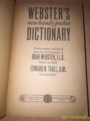 Webster's Dictionary - Noah Webster & Edward N. Teall - Award Books - İngilizce Kitap (Webster Sözlüğü) Hafif Yıpranmış Kapak