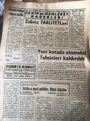 HATAY İSKENDERUN HAKİKAT GAZETESİ YEREL TAŞRA BASINI- 4 EKİM 1960- YIL :8 SAYI :2289- Gençlerimize Düşen Vazife  S.Sonat -Doktor Şaban Örnektekin  İstanbul dan döndü -CMKP Genel Başkanı Osman Bölükbaşı Şehrimizde - M.B Komitesinde İkilik  Olduğu Yalan - Şehir ve Memleket Haberleri  : Zabıta Faaliyetleri -Yeni   kotada otomobil   tahsisleri  kaldırıldı - Faruk Oktay  öldü -Lokantacılar Derneği Başkanlığından -
