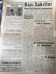 HATAY İSKENDERUN HAKİKAT GAZETESİ YEREL TAŞRA BASINI --  13 Ekim 1960- YIL :8 SAYI :2297- İhanetin Derecesi S.SONAT - Polatkanın  bir marifeti daha Düşük vekil , bir çok  şirketlerden  on beş milyona  yakın  gayri meşru  para sızdırılmış -  Ulaştırma Vasıtaları  İle Şeker Fiatlarında İndirme Yapılacak -  Yedek  Subay Kanunu Çıktı - Bazı  Sakıtlar Yüksek Adalet Divanında Yargılanmıyorlar   Kongoda harp bir an  meselesi  -Gazetemizin İlan Tarifesi
