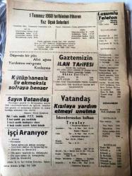 HATAY İSKENDERUN HAKİKAT GAZETESİ YEREL TAŞRA BASINI -- 22 Ekim 1960- YIL :8 SAYI :2305- İstekler ve Arzular  S.SONAT - Anayasa Tasarısı Milli B.Komitesine  Verildi-  -Zonguldak 'ta Sel Baskını  200 dükkan , 400 ev sular     altında -- Aftan  otuz bin kişi faydalanacak -  Valimizin bir bildirisi  Muammer  Ürgen - Sayın Halkımızın Dikkatine - Feci  bir trafik kazası  4 ölü  16 yaralı var-  İskenderun 'a  kaymakamlığının  tebliği-  Gazetelerimizin  ilan tarifesi