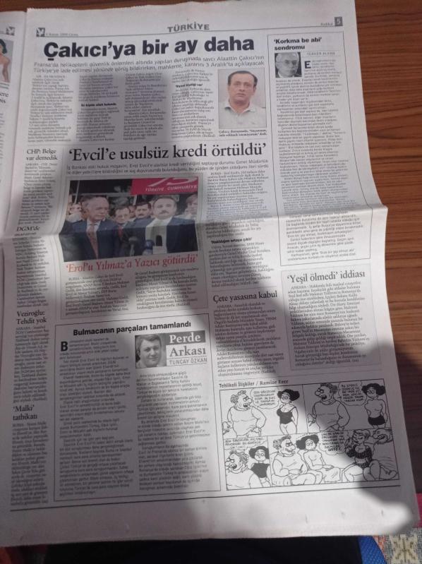 Radikal Gazetesi 6 Kasım 1998 İstanbul Büyükşehir Belediye  