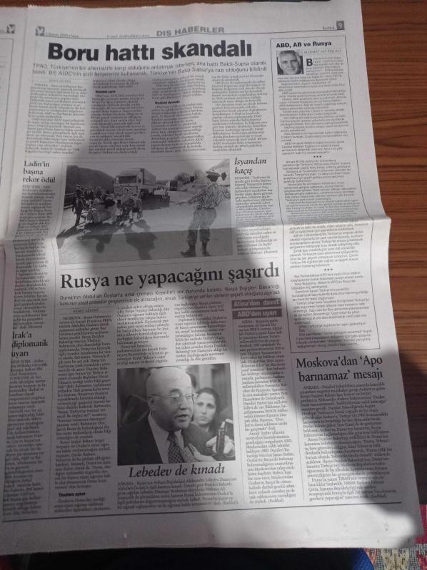 Radikal Gazetesi 6 Kasım 1998 İstanbul Büyükşehir Belediye  