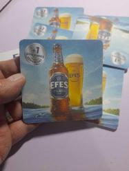 9 Adet EFES PİLSEN+1 BİRA Bardak Altlığı - KARTON
