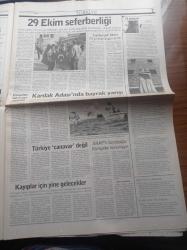 Radikal Gazetesi - 28 Ekim 1996 -  Fenerbahçe'nin Yeni Hedefi Manchester United - Galatasaray Çok Farklı - Hakan Şükür - Yol Filmi - Cumhuriyetin 73. Yıldönümünde Bayraklı Tepki - Refah Partili Devlet Bakanı Sabri Tekir'den Yekta Güngör Özden'e Edepsiz Suçlaması - Abdülmelik Fırat Devlet Benimle İşbirliği Yapsın - Adalet Bakanı Şevket Kazan Avrupa Parlamentosu'na  Muhtaç Değiliz - Anadolu Üniversitesi Eskişehir'in Çehresini Değiştirdi