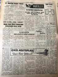 ZONGULDAK  KÜÇÜK GAZETE YEREL TAŞRA  BASINI - -19 Ocak 1955 Yıl :3 Sayı :380- Adnan Menderes dün İstanbul 'a  avdet etti - Amasra 'nın İmar Planı -  Demokrat Parti Meşrutiyet Ocağının  Kongresi -  Deniz Kulübüne Gitmek Suç Mudur ?  Karabük Belediye Dispanseri  - Kız Enstitüsü Talebelerinin  Çayı  Çok Güzel Oldu -İzmir Mektupları  Yazan : Bedri  Yıldırım - Din  katliamı  devam ediyor -  Karabük  Kapalı Spor  Salonuna  Kavuşuyor -  Safranbolu da kurulacak  işçi  sitesi -