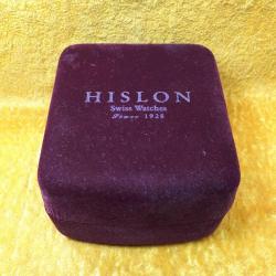 VINTAGE HISLON SWISS WATCHES SINCE 1928 BORDO RENKLİ SAAT KUTUSU