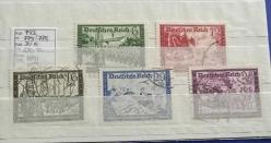 1941 Almanya Reich Nazi dönemi Damgalı 5 li katalog pulları