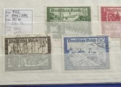 1941 Almanya Reich Nazi dönemi Damgalı 5 li katalog pulları