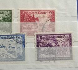 1941 Almanya Reich Nazi dönemi Damgalı 5 li katalog pulları