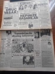Posta Gazetesi - 16 Haziran 1985 - Bulgar Zulmünde Yeni Boyutlar Oruç Yasak - Uçak Kaçıran Kaçırana - Ünlü Yunan Şarkıcı Demiş Roussos - Levent Kırca İle Oya Başar Evleniyor - Cumhurbaşkanı Kenan Evren Bodrum'a Gidiyor - Erdal İnönü - Turgut Özal - Fenerbahçeli İlyas Tüfekçi - Dışişleri Bakanı Vahit Halefoğlu- Bugün Babalar Günü - Kız Erkek Arkadaşlığında Sınır Ne Olmalı - Veselinoviç'e 38 Milyon Lira