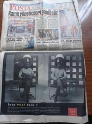 Posta Gazetesi - 1 Mayıs 1996 - NBA'da Play Off Heyecanı Sürüyor - A Milli Takım Ukrayna Sınavında - Fatih Terim - Ya Mafya Ya İtibarımız - Tansu Çiller'e Çifte Mesaj - Melih Gökçek Ankara'yı Kazıkladı - Sladziç Laik Bosna İçin Yardım İstedi - Karapara Yasa Tasarısı