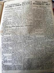 İSTANBUL HAKKA DOĞRU GERÇEK MÜSLÜMANLARIN  MECMUASI   TANRIM ULU, IRKIM YÜCE, DİNİM HAK  ÜLKÜ YURDA  EDEBİ HÜR YAŞAMAK -SAYI :39 -27 KASIM 1947- İslamlık , Birlik Dinidir  Milli  ve Dini Birliği Bozmak Bizlere Haram Kılınmıştır - Mübarek  Muharrem  Bu  mübarek ay müslümanlar indinde pek ehemmiyetlidir - Kur 'anı  Kerimin Hikmetleri  Bugünkü  feb ile bulunan  nice hikmetler  Kur'anı  Kerimde Mevcuttur   Yazan : Esat  Sezai  Sünbüllük  - İstiklal  harbi  ve Müslümanlık  Milli Mücadelede  Dinimize Sarıldığımız İçin Muvaffak Olduk  İstiklalimizi  Kazandık  yazan : General  Kazım Karabekir - 54 Farz Öğrenelim - ALLAHIN ARSLANI  HAZRETİ  ALİ  - Emirül Müminin Hazreti  Ömer -  Kur'anı  Kerimin Hikmetleri - Hac 'dan Dönenlerin  Anlattıkları  - Baş Açık Namaz Kılmak   Namazda adap ve erkan  yazan :  Hakkı Şenkon -