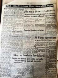 İSTANBUL HAKKA DOĞRU GERÇEK MÜSLÜMANLARIN  MECMUASI   TANRIM ULU, IRKIM YÜCE, DİNİM HAK  ÜLKÜ YURDA  EDEBİ HÜR YAŞAMAK - SAYI :40 -4  Aralık 1947-  Komşu  hakkı , Dedelerimiz , komşuları aç kalsa o gece uyuyamazlardı - ALLAH   Sevgisi  Saadetlerin Temelidir Yazan : Kazım Nami  DURU-   Ne Cevap Vereyim  İncesu :Muttalip  ÜNAL ---Namaz Nasıl Kılınır ? Bu sütunlarda dinimizin esaslarını  tam ve eksiksiz  olarak  bulacaksınız -  Cenabı Hakkın Sıfatları  -  54 Farzı Öğrenelim - İtikat  ve İbadetin  faydaları   sağlık ve dirilik  için mide ve bağırsakları temiz tutmak lazımdır - Emirül  Müminin Hazreti  Ömer - ALLAHIN ARSLANI   HAZRETİ  ALİ -