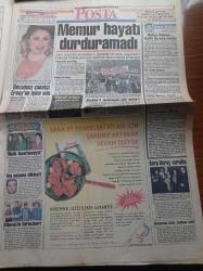 Posta Gazetesi - 21 Nisan 1995 - Sarp Kuray Vuruldu - Amerika Ve Japonya Dinci Terörle Sarsıldı - Muazzez Ersoy-  Trabzonsporlu Yıldız Abdullah Ercan Torinoya - Fatih Terim - Galatasaray'da Ajax Sevinci - Selim Edes ile Eşi ABD'ye Kaçtı - Ahmet Özal'a Vız Gelen Yasak Kararı - Türkiye'nin En Zengin Kızı Elif Dürüst Gelin Oluyor - Yıldırım Mayruk - Berna Yılmaz - Ferruh İlter