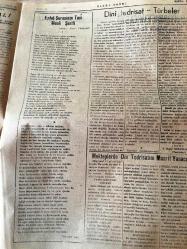 İSTANBUL HAKKA DOĞRU GERÇEK MÜSLÜMANLARIN  MECMUASI   TANRIM ULU, IRKIM YÜCE, DİNİM HAK  ÜLKÜ YURDA  EDEBİ HÜR YAŞAMAK - SAYI :65 27 MAYIS 1948 - Mekteplerde  Din Tedrisatını  Maarif Yapacak   Eğitim Bakanlığı İmam  Ve Hatip Kursları  Açacak - Vasiyetname  adlı  kitap  hakkında bir izah  yazan : Esat Sezai  Sünbüllük -  Allah Korkusu Allaha inanan ve ondan korkan  kötülük  yapmaz  - Hazreti  Ali 'nin Ölümü   Mahmut  Sertel - Hazreti  Ömer  - Hazreti Ali  'nin  Yazdığı  Zeynebiye  Kasidesi  Tercüme eden :  Esat  Sezai Sünbüllük -  Enfal Suresinin  Tam Meali  Şerifi   Yazan : Enver Tunçalp - Dini  Tedrisat - Türbeler   İ.Suphi  Soysallıoğlu -