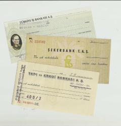 21 ADET DEĞERLİ ESKİ BANKA ÇEKLERİ...
